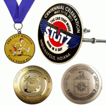 Medallion, Custom Etched Soft Enamel