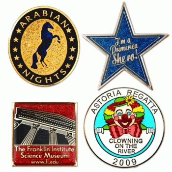 Lapel Pin, Custom Die Struck Glitter Enamel