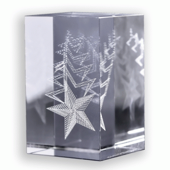 Desktop Crystal Award - Rectangular Block
