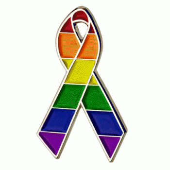 Lapel Pin, Rainbow Pride Ribbon
