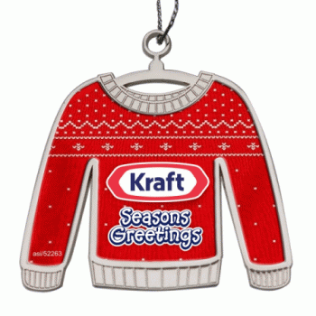 Ugly Sweater Christmas Ornament without Epoxy Dome