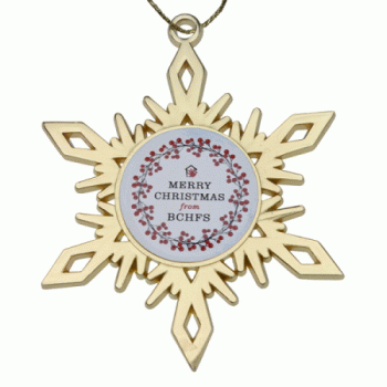 Gold Snowflake Christmas Holiday Ornament