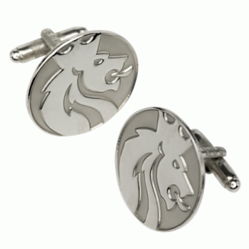 Cufflinks - Custom - Sandblast & Polished 3/4"